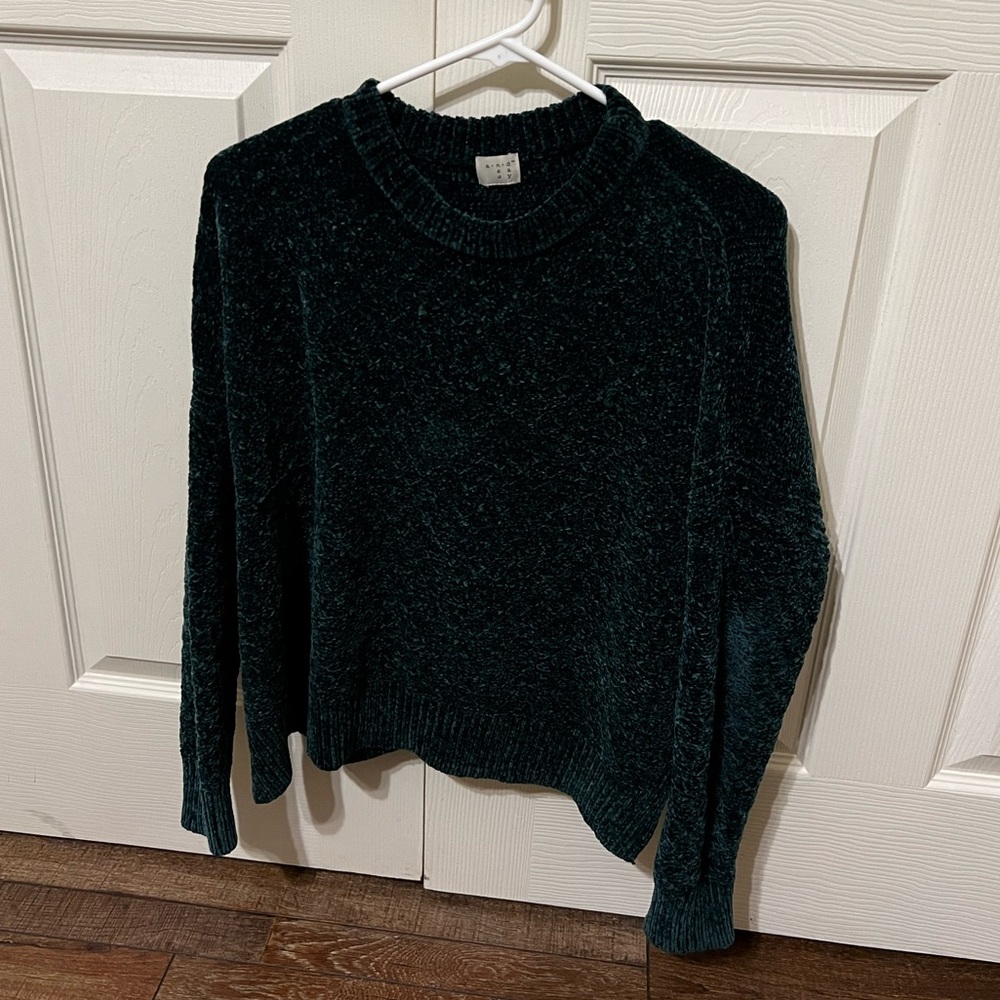 Target forest green velvet sweater